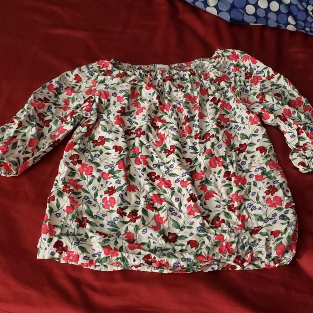 Girls floral blouse